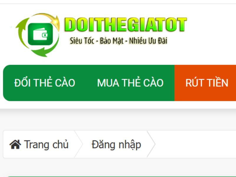 Sau khi đổi thẻ cào xong bấm vào mục rút tiền để rút tiền về tài khoản