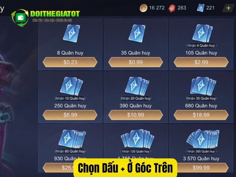 Giao diện trên Iphone lúc đầu sẽ hiển thị giá trị bằng USD