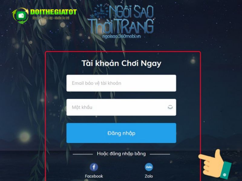 Đăng nhập tài khoản game NSTT của bạn