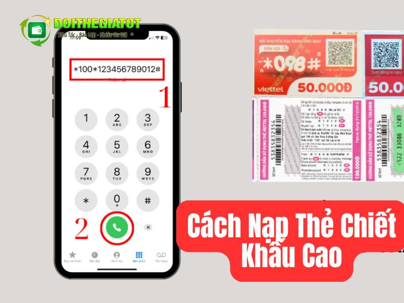Bạn có thể mua thẻ chiết khấu cao hoặc nạp qua app để hưởng chiết khấu lúc nạp