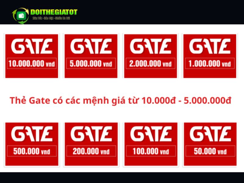 Thẻ GATE có rất nhiều tác dụng và nạp được cho nhiều game khác nhau